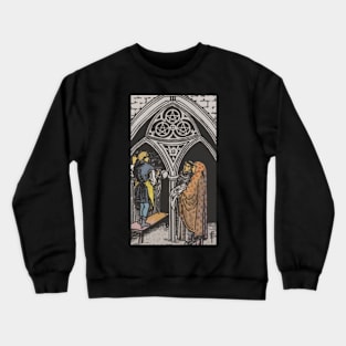 Tarot Card = Three of Pentacles Crewneck Sweatshirt